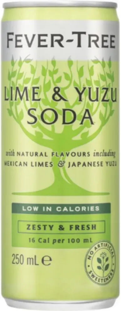 Fever Tree Lime & Yuzu Soda 250ml-Non-Alcoholic-Fever Tree-Afterpay-Alcohol-Delivery-Barrel-and-Batch-
