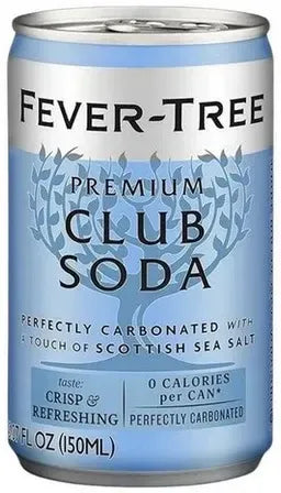 Fever Tree Premium Club Soda Water 24 Pack Cans 150ml | Barrel & Batch
