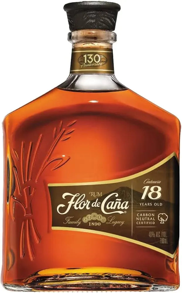 Flor De Cana 18 Year Old Centenario Rum 700ml-Spirits-Flor De Cana-Afterpay-Alcohol-Delivery-Barrel-and-Batch-