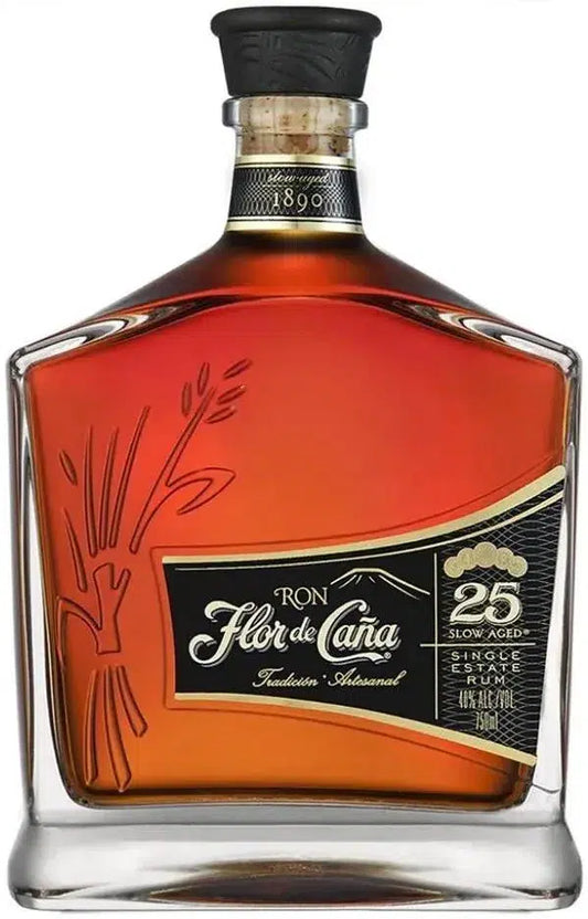 Flor De Cana 25 Year Old Single Estate Rum 700ml-Spirits-Flor De Cana-Afterpay-Alcohol-Delivery-Barrel-and-Batch-