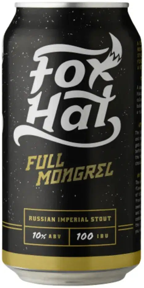 Fox Hat Full Mongrel Stout 375ml-Beer-Fox Hat-Afterpay-Alcohol-Delivery-Barrel-and-Batch-