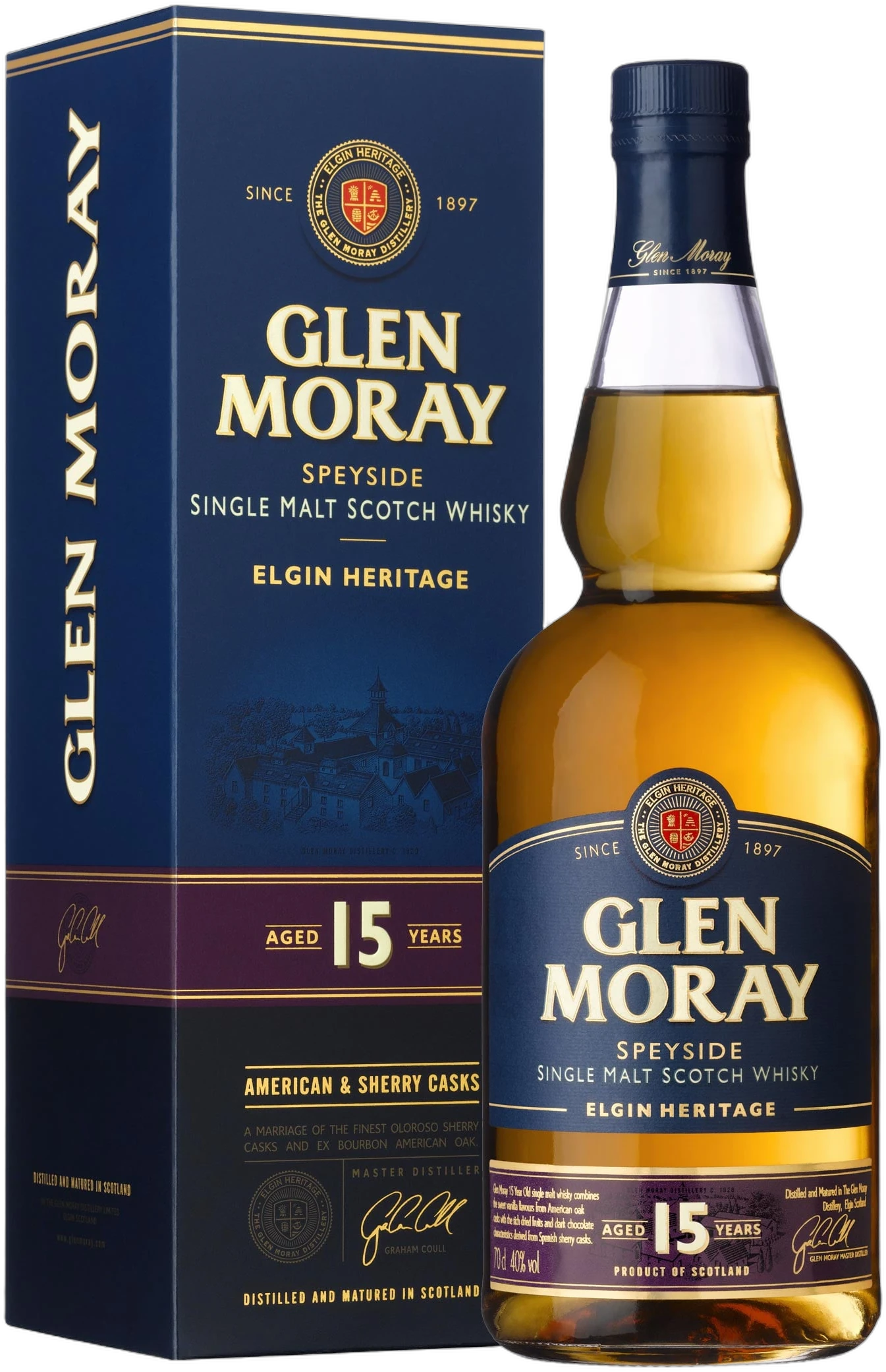 Glen Moray 15 Years Single Malt Whisky with Giftbox 700ml | Barrel & Batch