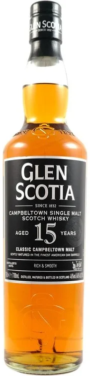 Glen Scotia 15 Year Old Single Malt Whiskey 700ml
