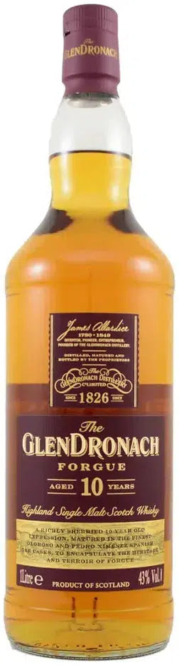 Glendronach 10 Year Old Forgue Single Malt Scotch Whisky 1L-Spirits-Glendronach-Afterpay-Alcohol-Delivery-Barrel-and-Batch-
