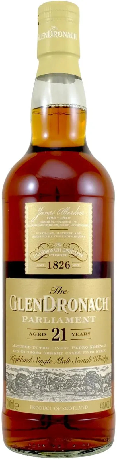 Glendronach 21 Year Pedro Ximenez & Oloroso Single Malt Scotch Whisky 700ml-Spirits-Glendronach-Afterpay-Alcohol-Delivery-Barrel-and-Batch-