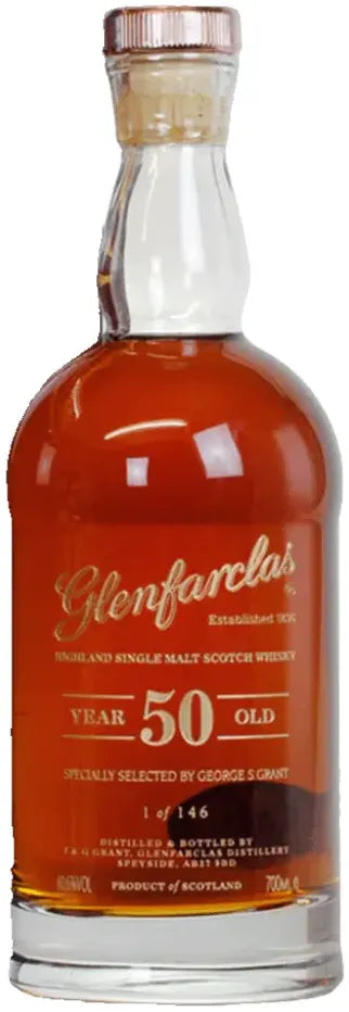 Glenfarclas 50 Year Old Single Malt Scotch Whisky 700ml-Spirits-Glenfarclas-Afterpay-Alcohol-Delivery-Barrel-and-Batch-
