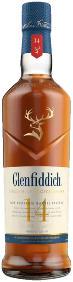 Glenfiddich 14 Year Old Bourbon Barrel Single Malt 700ml-Spirits-Glenfiddich-Afterpay-Alcohol-Delivery-Barrel-and-Batch-