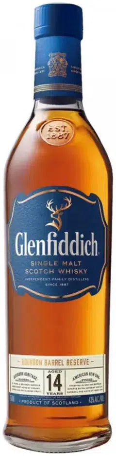 Glenfiddich 14 Year Old Bourbon Reserve Scotch Whisky 700ml-Spirits-Glenfiddich-Afterpay-Alcohol-Delivery-Barrel-and-Batch-