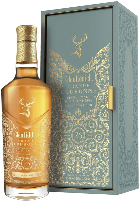 Glenfiddich Grand Couronne 26 Year Old Scotch Whisky 700ml-Spirits-Glenfiddich-Afterpay-Alcohol-Delivery-Barrel-and-Batch-