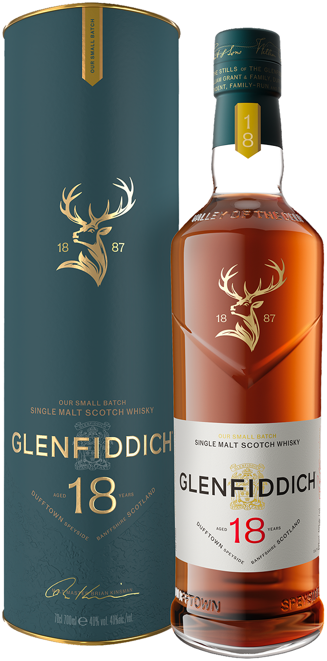 Glenfiddich 18 Year Old Single Malt Scotch Whisky 700ml