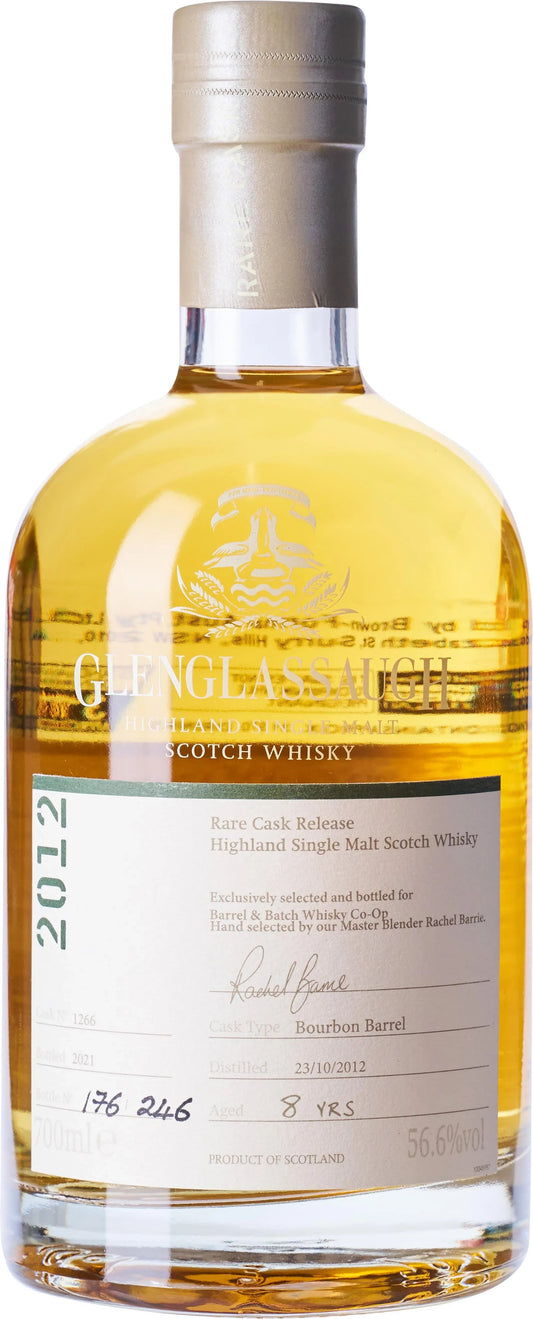 Glenglassaugh 8 Year Old Cask Strength Single Cask Ex-Bourbon Single Malt Whisky 700ml-Spirits-Glenglassaugh-Afterpay-Alcohol-Delivery-Barrel-and-Batch-