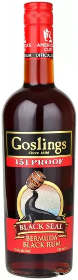 Goslings Black Seal 151 Proof Rum 700ml-Spirits-Goslings-Afterpay-Alcohol-Delivery-Barrel-and-Batch-