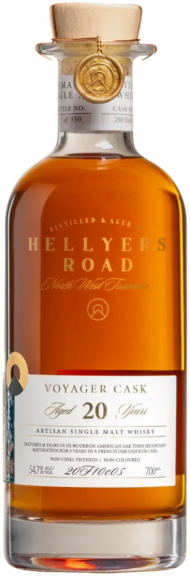 Hellyers Road Distillery The Voyager Cask 20 Year Old 700ml | Barrel & Batch