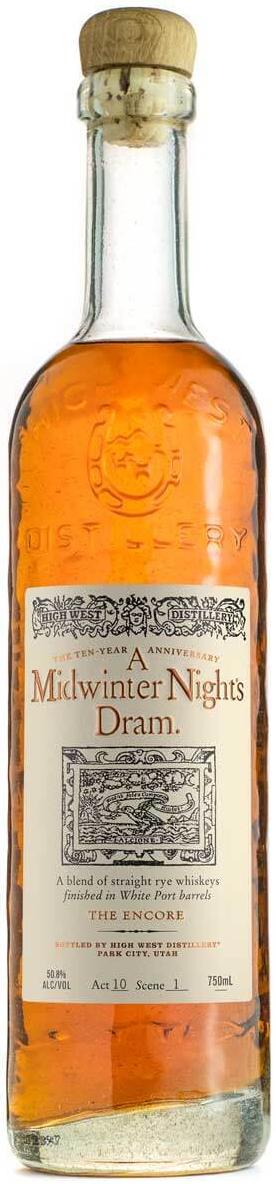 High West A Midwinter Night Dram Straight Rye Whiskey 750ml