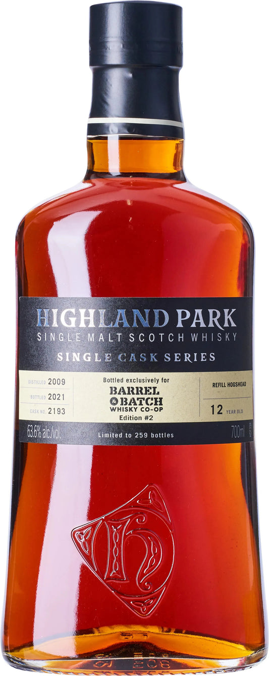 Highland Park 12YO Single Cask #2193 at Cask Strength Refill Sherry Hogshead Single Malt Whisky 700ml-Spirits-Highland Park-Afterpay-Alcohol-Delivery-Barrel-and-Batch-