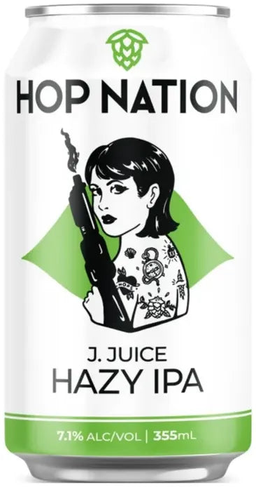 Hop Nation J-juice Hazy IPA 355ml-Beer-Hop Nation Brewing Co.-Afterpay-Alcohol-Delivery-Barrel-and-Batch-