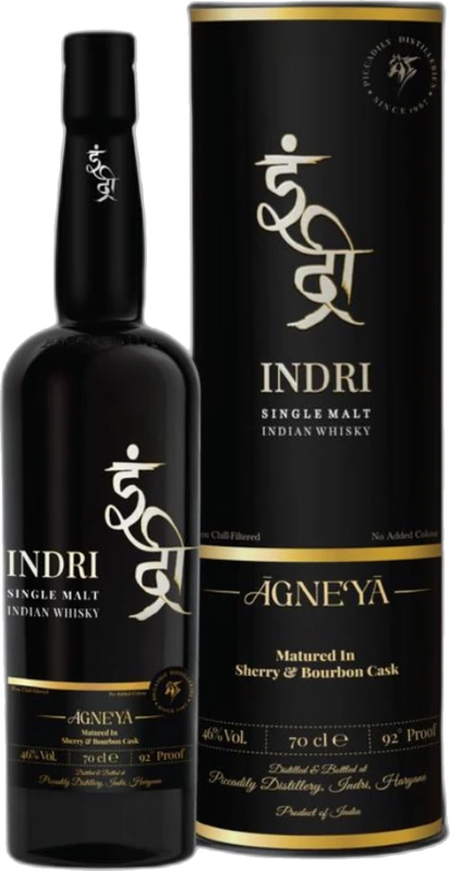 Indri Agneya Single Malt Indian Whisky + Giftbox 700ml | Barrel & Batch