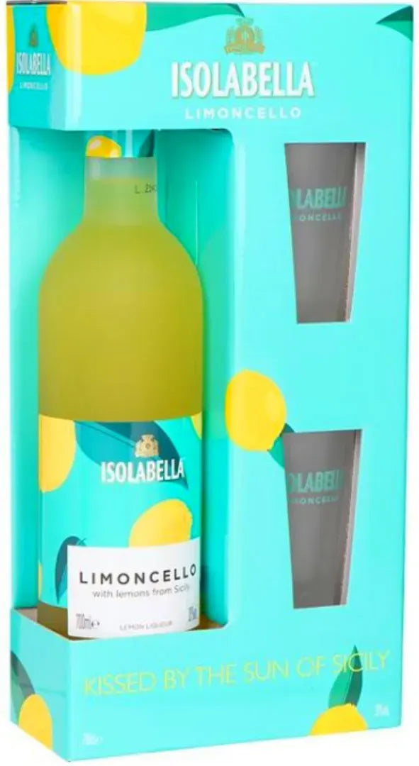 Isolabella Limoncello & 2 Glasses 700ml | Barrel & Batch