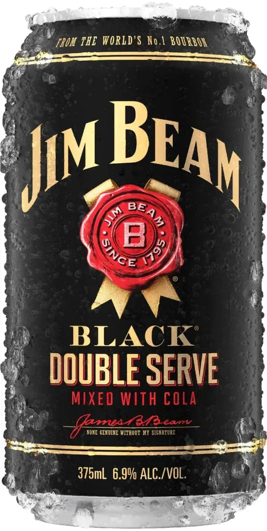 Jim Beam Black Double Serve 6.9% 24 Pack Cans 375ml | Barrel & Batch