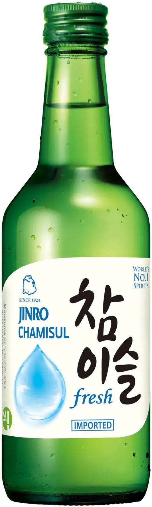 Jinro Soju Chamisul Fresh 20 Pack Bottle 350ml | Barrel & Batch