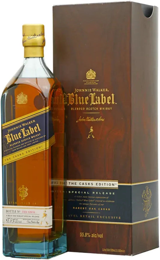 Johnnie Walker Blue Label Casks Edition Blended Scotch Whisky 1L-Spirits-Johnnie Walker-Afterpay-Alcohol-Delivery-Barrel-and-Batch-
