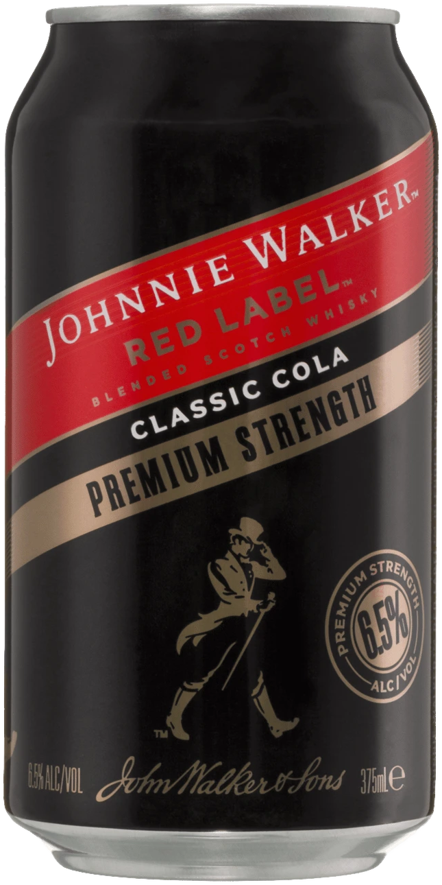 Johnnie Walker Premium Strength 6.5% Cans 375ml
