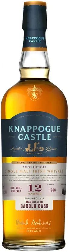 Knappogue Castle 12 Year Old Barolo Cask Irish Whiskey 700ml-Spirits-Knappogue Castle-Afterpay-Alcohol-Delivery-Barrel-and-Batch-