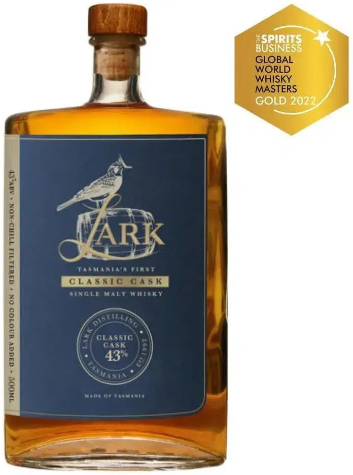Lark Distillery Classic Cask Single Malt Australian Whisky 500ml-Spirits-Lark Distillery-Afterpay-Alcohol-Delivery-Barrel-and-Batch-