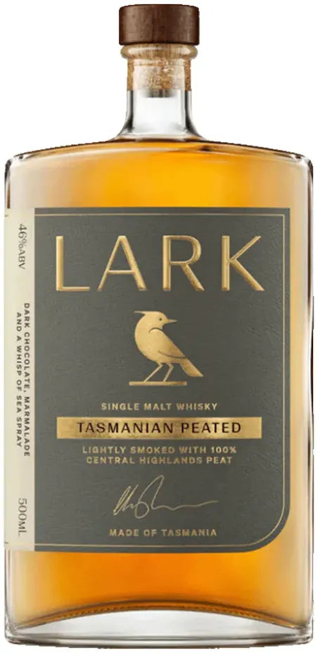 Lark Distillery Single Malt Tasmanian Peated Whisky 500ml-Spirits-Lark Distillery-Afterpay-Alcohol-Delivery-Barrel-and-Batch-