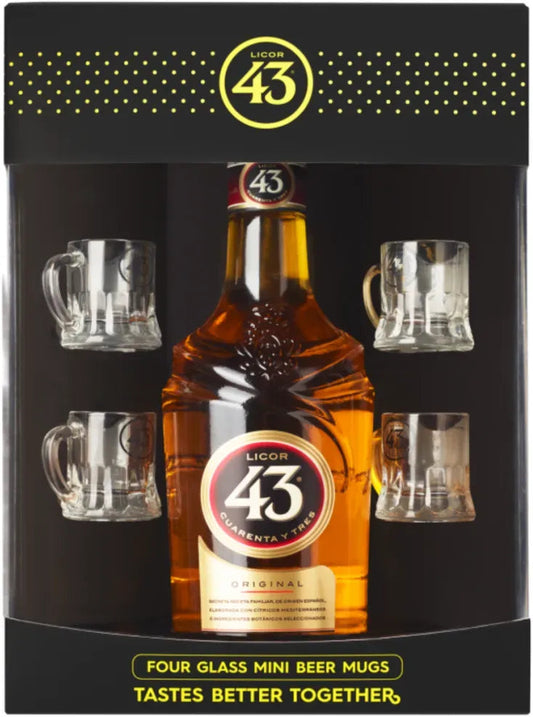 Licor 43 Mini Beer Gift Pack 700ml-Spirits-Licor 43-Afterpay-Alcohol-Delivery-Barrel-and-Batch-