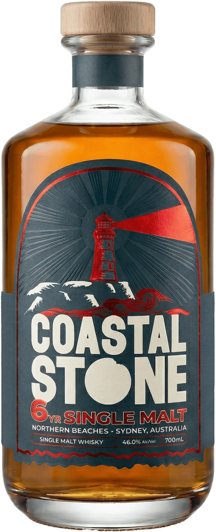 Manly Spirits Co. Distillery 6 Year Old Coastal Stone Single Malt Australian Whisky 700ml | Barrel & Batch