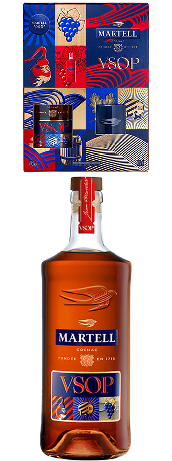 Martell VSOP Cognac & 2 Glasses Gift Pack 700ml