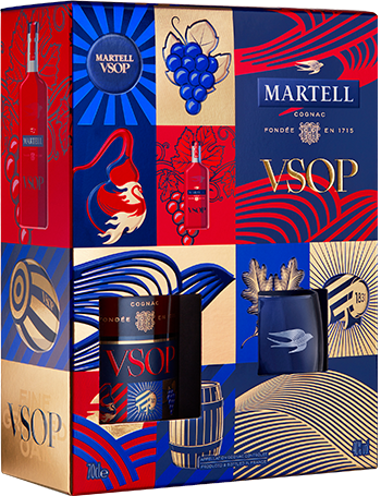 Martell VSOP Cognac & 2 Glasses Gift Pack 700ml