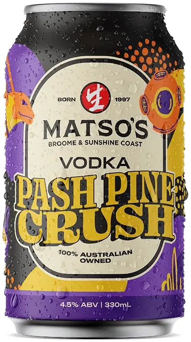 Matsos Vodka Passionfruit Crush 4.5% 24 Pack Cans 330ml | Barrel & Batch