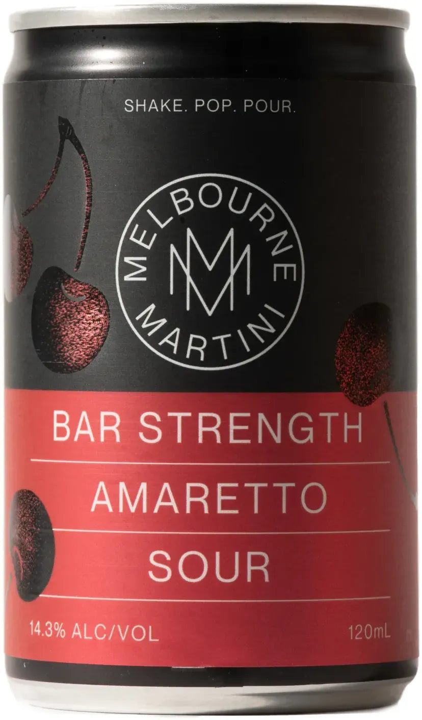 Melbourne Martini Bar Strength Amaretto Sour 120ml-Pre-Mixed Drinks-Melbourne Martini-Afterpay-Alcohol-Delivery-Barrel-and-Batch-