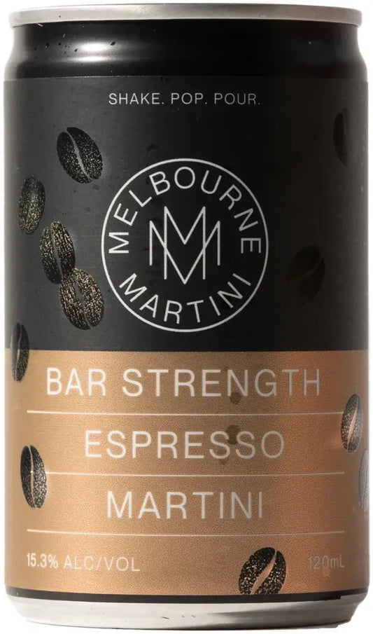 Melbourne Martini Bar Strength Espresso Martini 120ml-Pre-Mixed Drinks-Melbourne Martini-Afterpay-Alcohol-Delivery-Barrel-and-Batch-