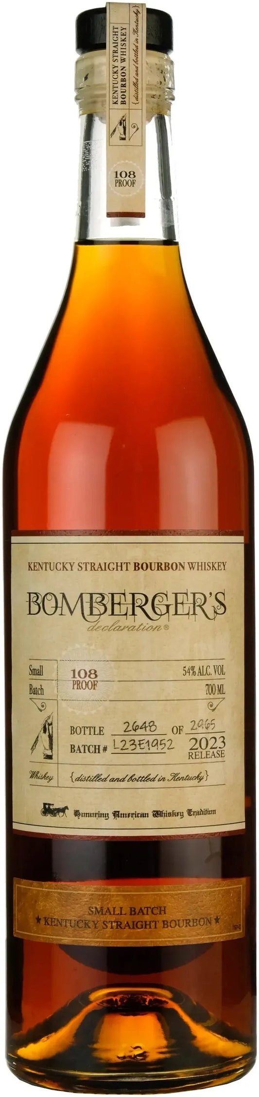 Buy Michter's Bomberger's Declaration 2023 Bourbon Whiskey 700ml Online at Barrel and Batch