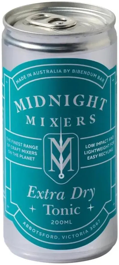 Midnight Mixers Extra Dry Tonic 200ml-Non-Alcoholic-Midnight Mixers-Afterpay-Alcohol-Delivery-Barrel-and-Batch-
