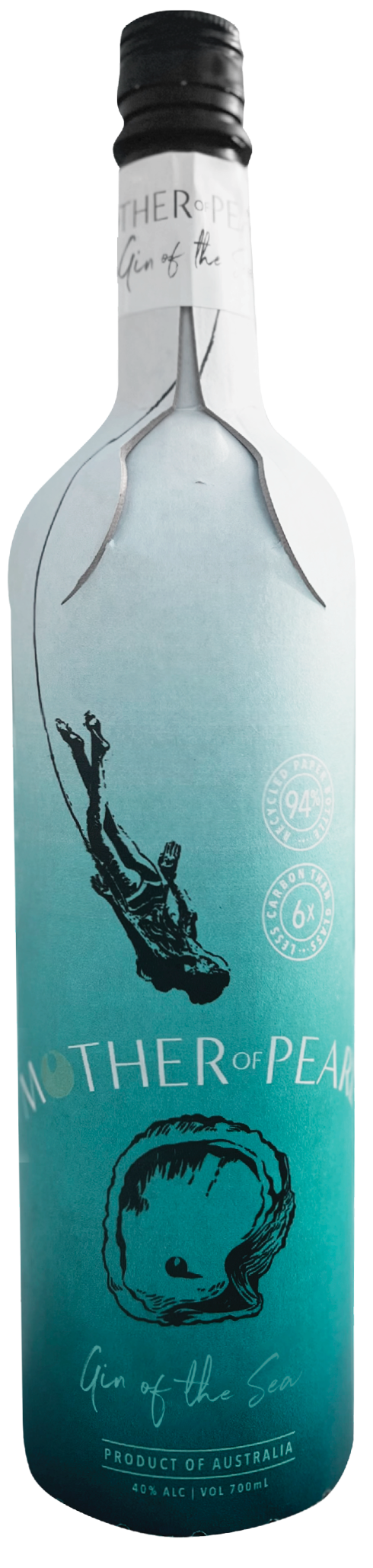 Mother of Pearl Gin Of The Sea Paper Bottle 700ml-Spirits-Mother of Pearl-Afterpay-Alcohol-Delivery-Barrel-and-Batch-