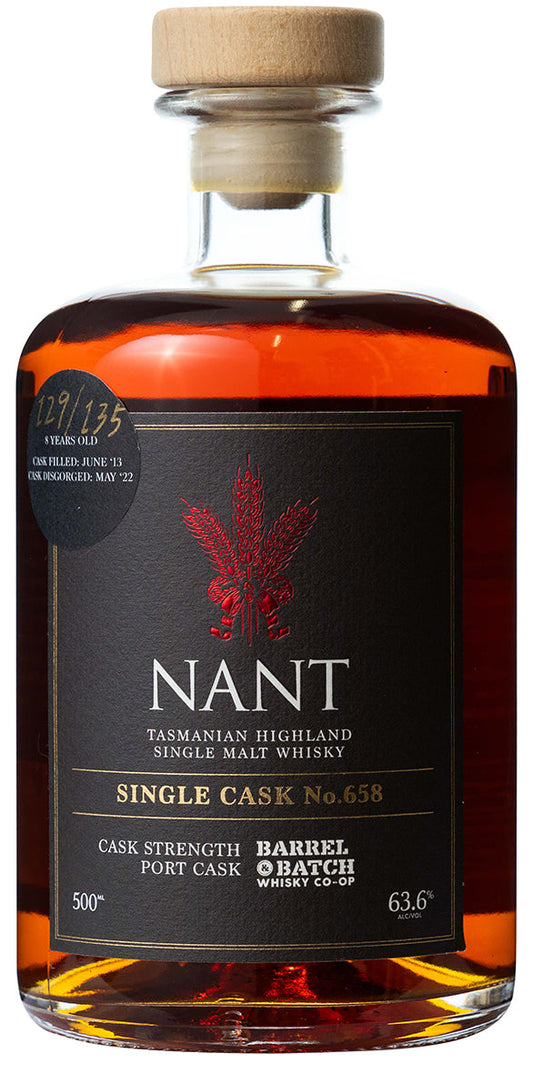 Nant 8 Year Old Cask Strength Single Cask 658 Port Cask Single Malt Whisky 500ml