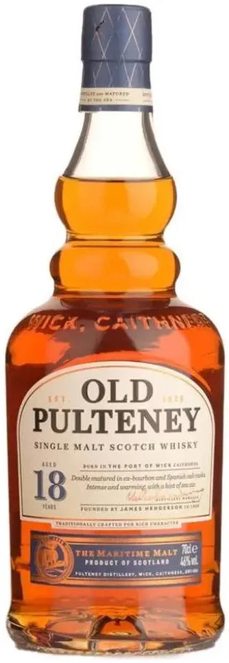 Old Pulteney 18 Year Old Single Malt Scotch Whisky 700ml-Spirits-Old Pulteney-Afterpay-Alcohol-Delivery-Barrel-and-Batch-