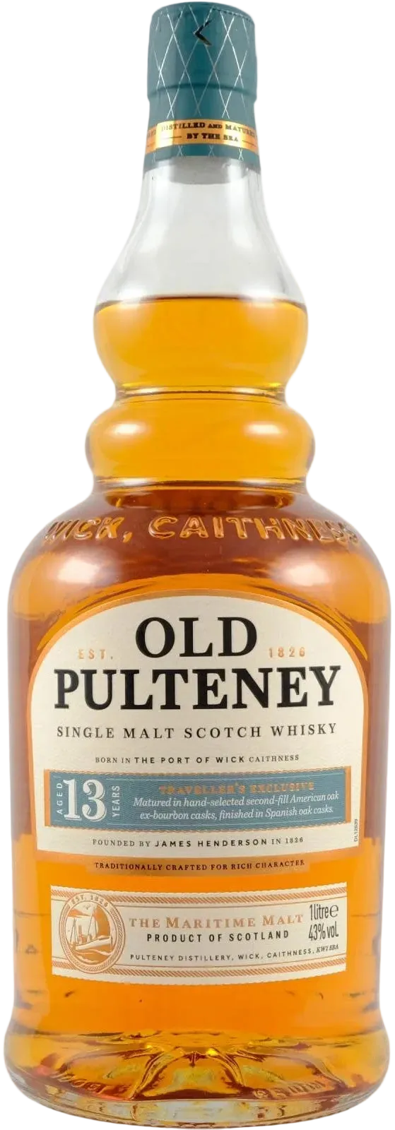 Old Pulteney 13 Year Old Traveller's Exclusive Single Malt Scotch Whisky 1L