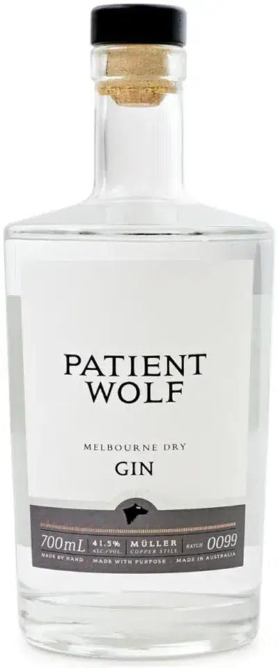 Patient Wolf Melbourne Dry Gin 700ml-Spirits-Patient Wolf-Afterpay-Alcohol-Delivery-Barrel-and-Batch-