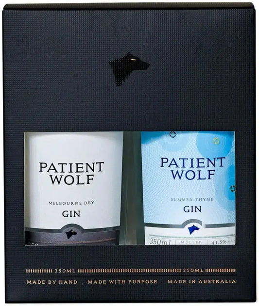 Patient Wolf Melbourne Gin & Summer Thyme Gin Twinpack 350ml-Spirits-Patient Wolf-Afterpay-Alcohol-Delivery-Barrel-and-Batch-