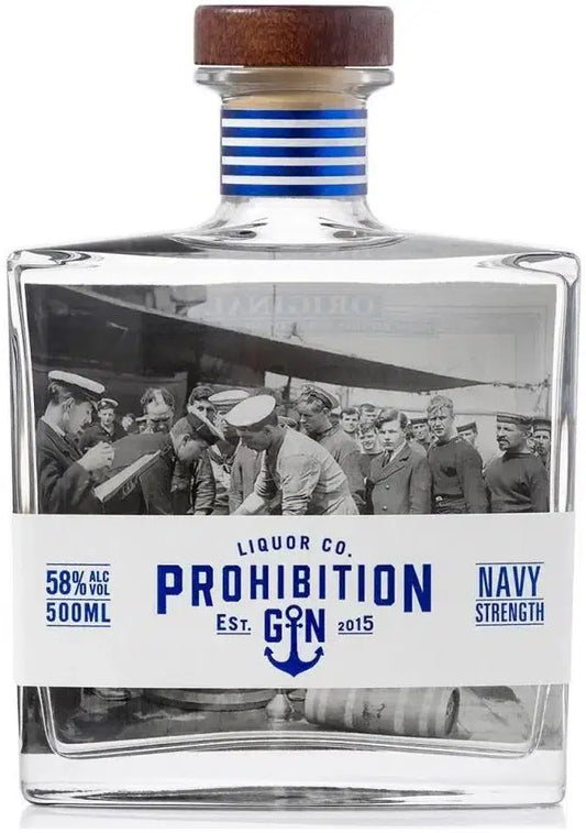 Prohibition Navy Strength Gin 500ml-Spirits-Prohibition-Afterpay-Alcohol-Delivery-Barrel-and-Batch-