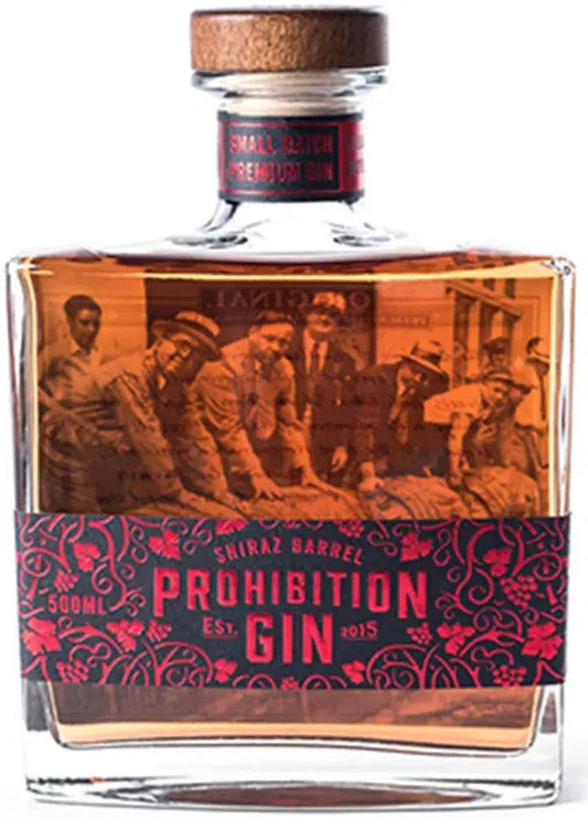 Prohibition Shiraz Barrel Aged Gin 500ml-Spirits-Prohibition-Afterpay-Alcohol-Delivery-Barrel-and-Batch-