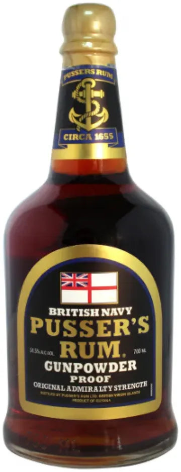 Pusser's British Navy Gunpowder Proof Rum 700ml-Spirits-Pussers-Afterpay-Alcohol-Delivery-Barrel-and-Batch-