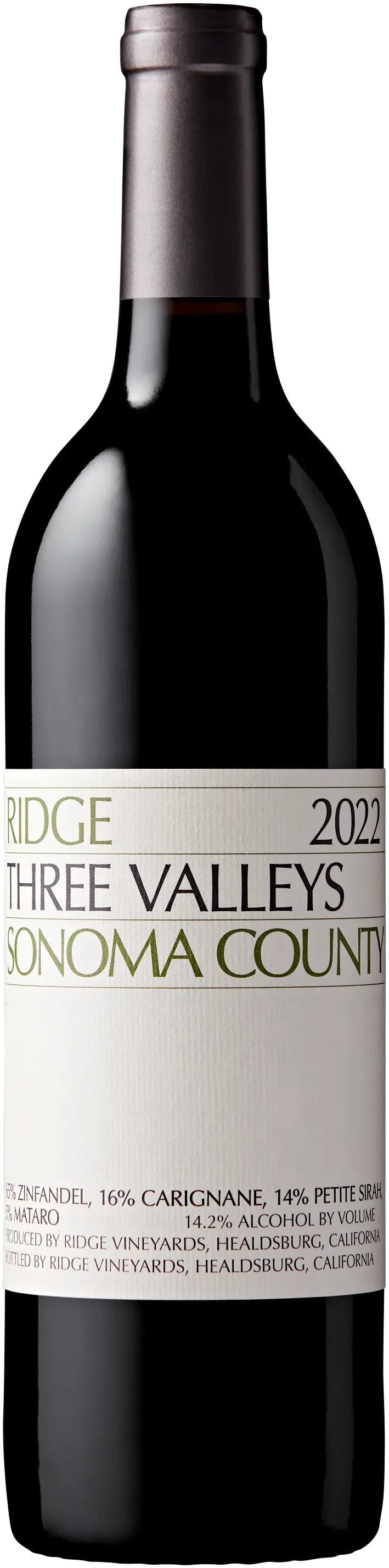 Ridge Vineyards Three Valleys Red 2022 750ml | Barrel & Batch