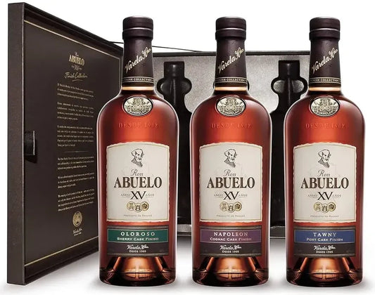 Ron Abuelo XV Napoleon + Oloroso + Tawny 3 x 200ml-Spirits-Ron Abuelo-Afterpay-Alcohol-Delivery-Barrel-and-Batch-