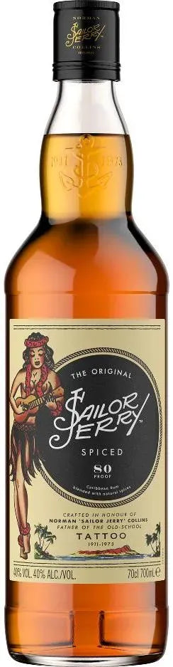 Sailor Jerry Spiced Rum 700ml-Spirits-Sailor Jerry-[afterpay_alcohol_delivery]-[buy_spirits_online]-[buy_wine_online]-Barrel & Batch